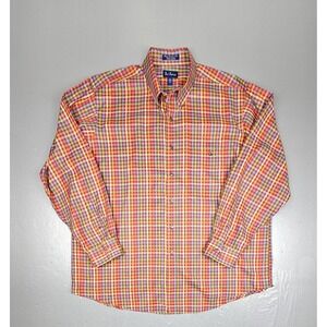 Paul Frederick Button Down Shirt Mens XL Plaid Multicolor Longsleeve Casual